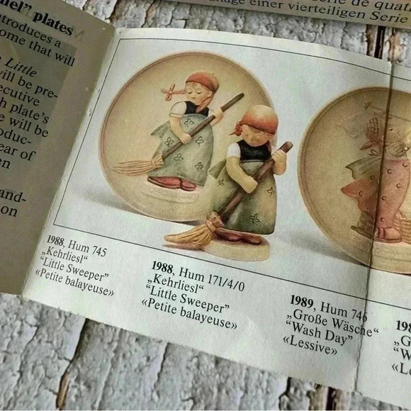 Vintage 1987 Goebel Hummel  "Little Homemakers" West Germany 4" Decorator Plate - Picture 9 of 10